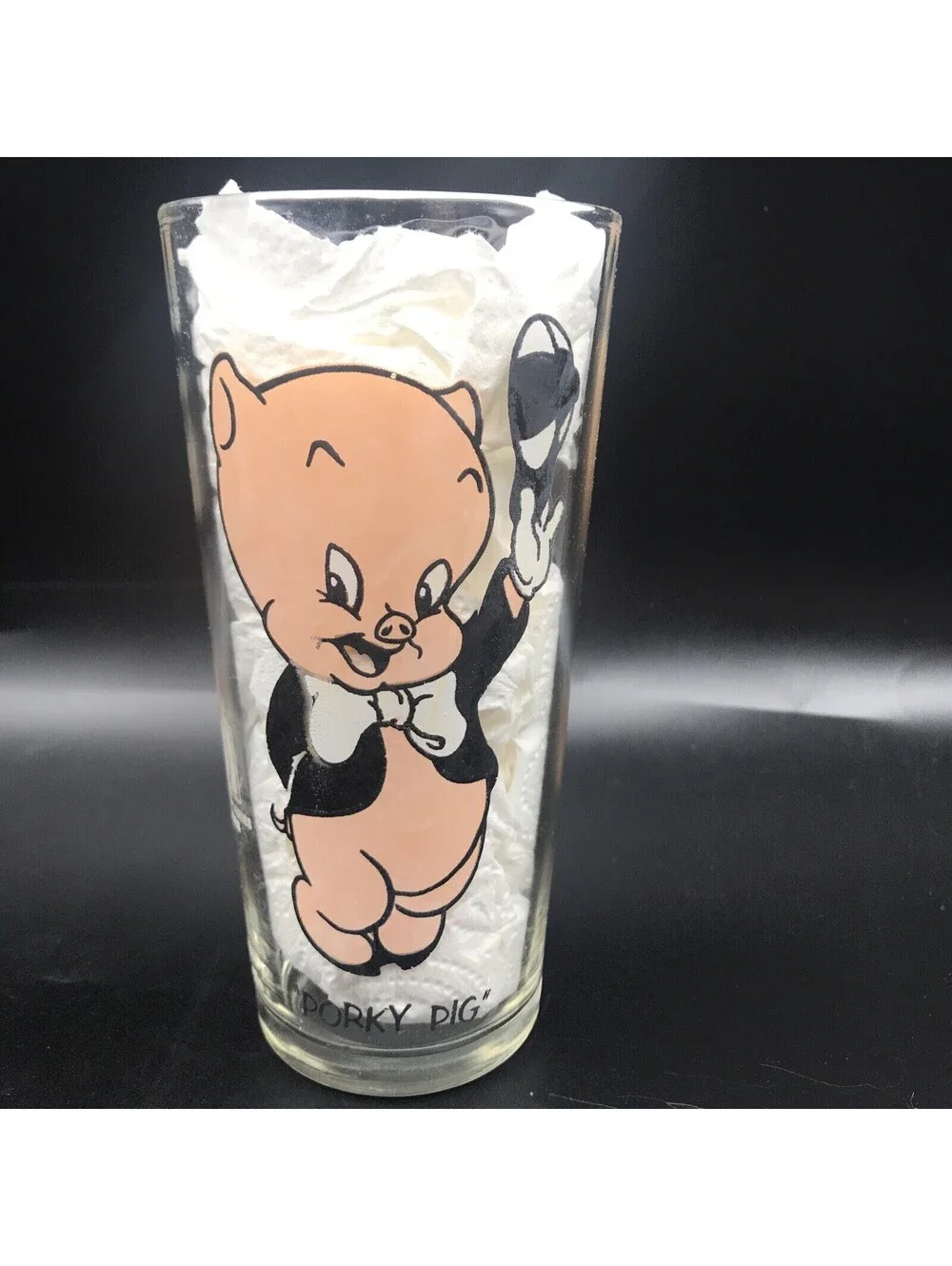 Vintage 1973 PORKY PIG Warner Bros. Pepsi Collector Series Drinking Glass
